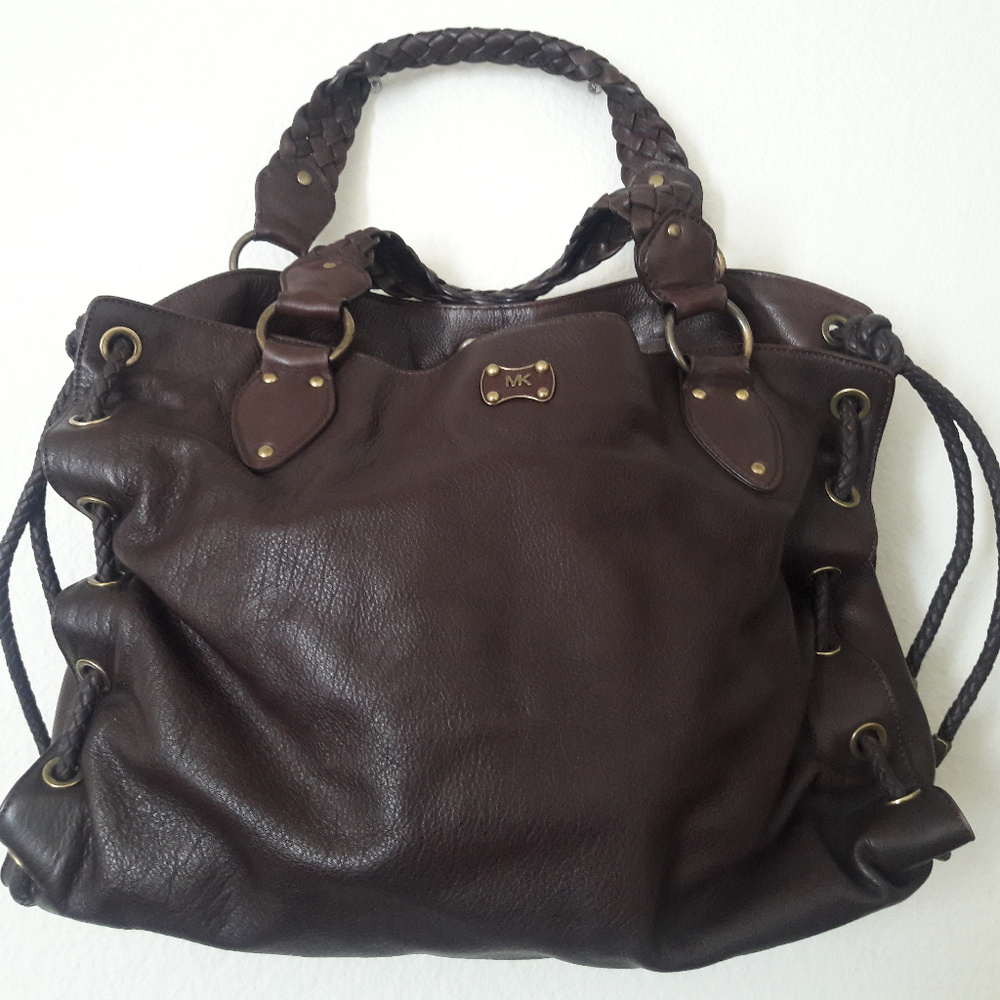 MICHAEL KORS Dark Brown Leather Handbag